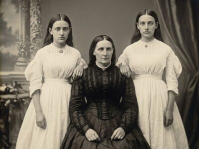 Era apenas uma foto de uma mãe e suas filhas — mas o olhar de uma dizia o que ninguém ousava conta