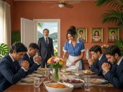 O MILIONÁRIO CHEGA EM CASA SEM AVISAR NA HORA DO ALMOÇO E NÃO ACREDITA NO QUE VÊ